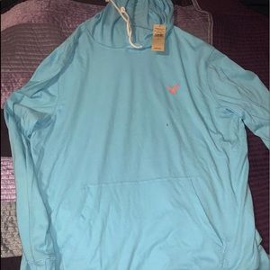 Men’s  American eagle teal shirt with hood size L